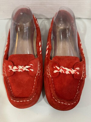 UGG-AUSTRALIA RED GENOA MOCCASINS SLIPPERS SZ 9