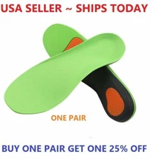 Orthotic Shoe Insoles High Arch Support Inserts for Plantar Fasciitis Flat Feet