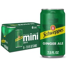 Schweppes Caffeine Free Ginger Ale Soda Pop, ...