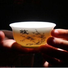1Pc Traditional Handmade Ceramic Teacup Hand Painted Flowers Household Tea Set