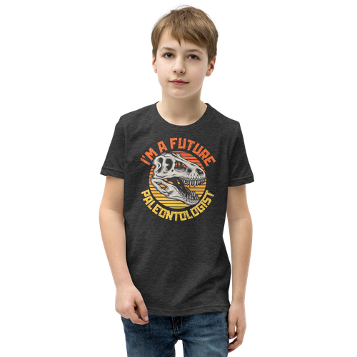 Kids Future Paleontologist Vintage T-Rex Dinosaur Lover Unisex T-Shirt - Picture 12 of 15