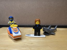 Lego Surfer Rescue boat beach city town coast guard 60011 Lego Complete READ