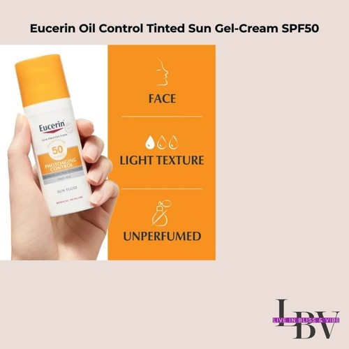 Eucerin Photoaging Control Sun Fluid SPF50 Any Age Protect Early Aging 50ml NEW - Picture 3 of 3
