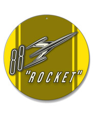 Insegna rotonda alluminio Oldsmobile Super 88 Rocket Emblem 1954 - 1956 - 14 colori
