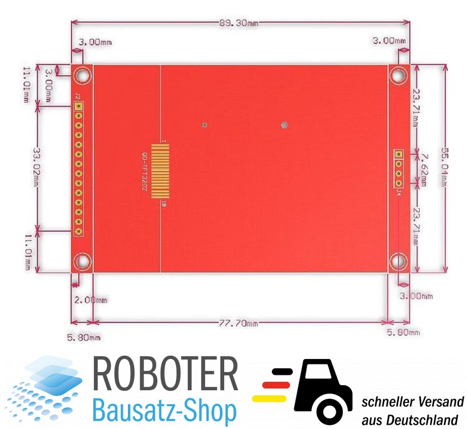 3,2" TFT Touchscreen Display Modul ILI9341 240x320 Arduino Raspberry Pi DIY - Bild 3 von 3