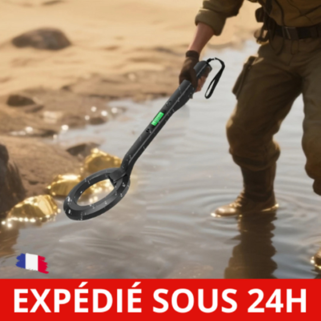 Détecteur de métaux en carbone léger et étanche pour chercheur d'or exigeant