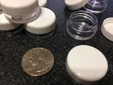 Beauty Containers Empty Plastic Small Cosmetic Jars 3 ml Gram White Cap 500 5052