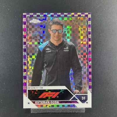 2023 Topps Chrome Formula 1 #30 Esteban Ocon Alpine Purple Checker 44/199 F1 SP