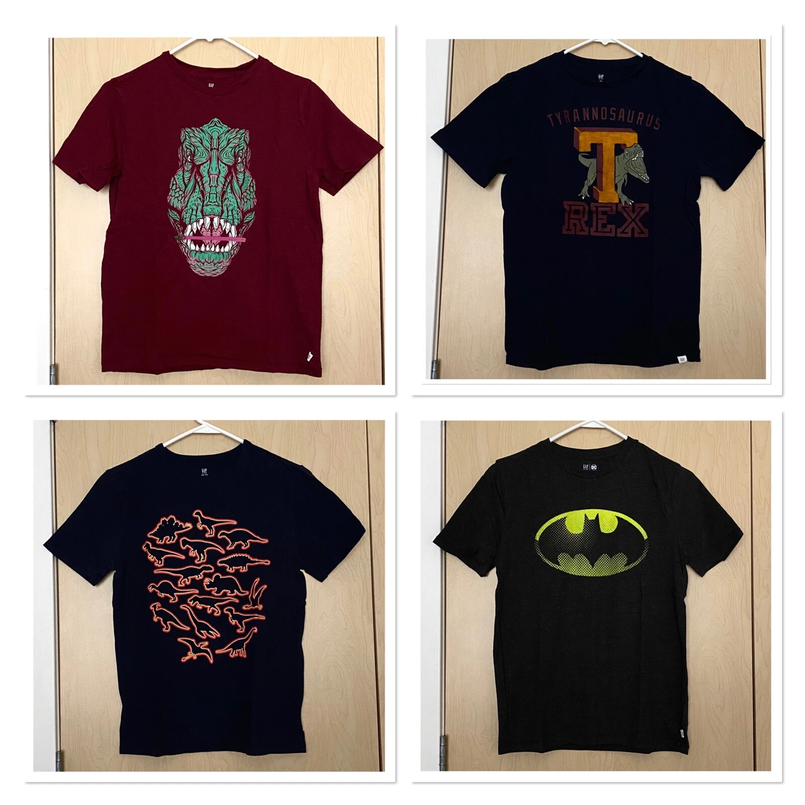 Lot of 4 GAP Kids Dino T- Shirt Size XXL 14-16