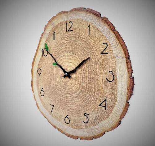 Madera Handmade Antiguo Nuevo Diseño Natural Maciza Reloj de Pared Decor Regalo - Bild 7 von 8