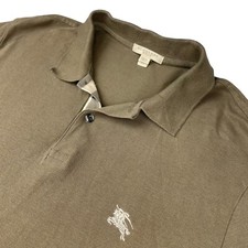 Burberry Brit Men  s 100 Cotton S/S Polo Shirt Nova Check Brown   Large