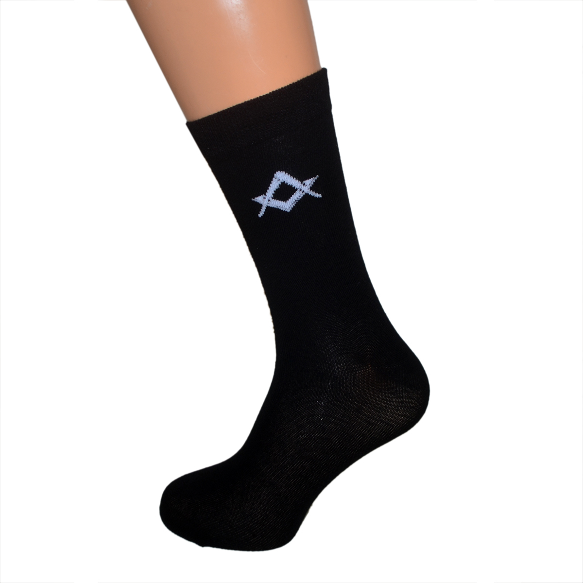 ののの 12 x Pairs of Mens Black Socks with No G Masonic Design UK Size 5