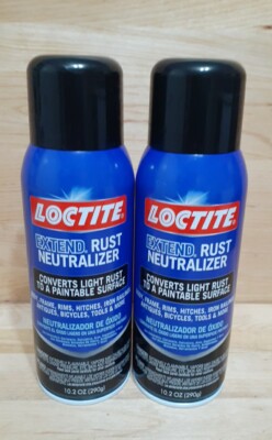 2 CANS: LOCTITE EXTEND Rust Neutralizer 10.2oz Aerosol convert rust to paintable