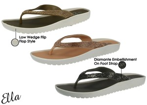 ella diamante flip flops