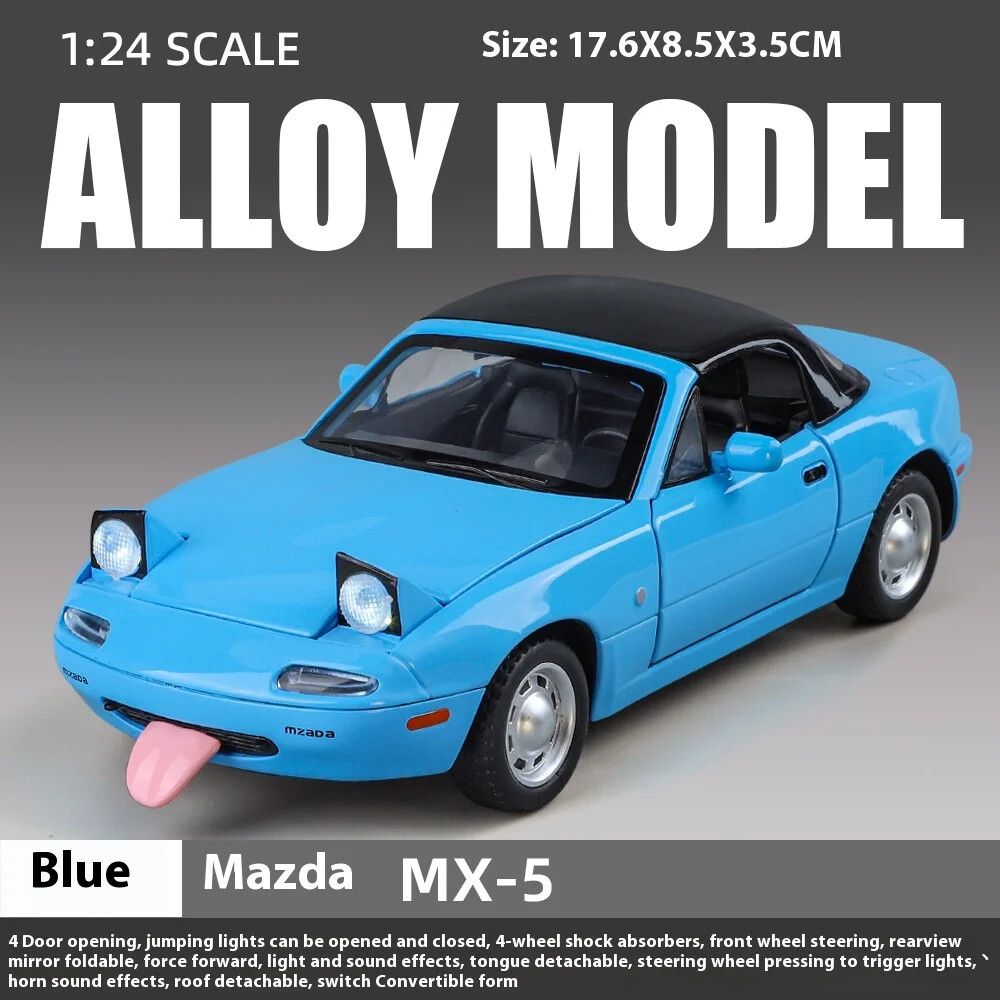 1:24 Mazda MX5 Miniature Alloy Metal Diecast MX-5 Toy Car Model