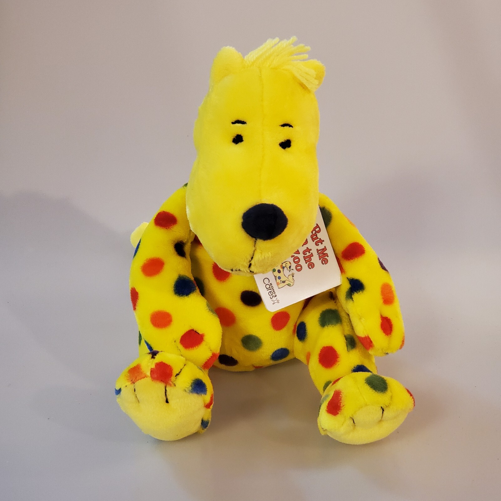 Kohls Cares Dr. Seuss Put Me In The Zoo Yellow Polka Plush Dog Stuff Animal