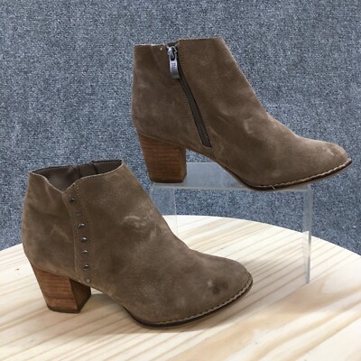 Franco Fortini Boots Womens Bella Ankle Booties Heels 152846 Brown  Leather Zip