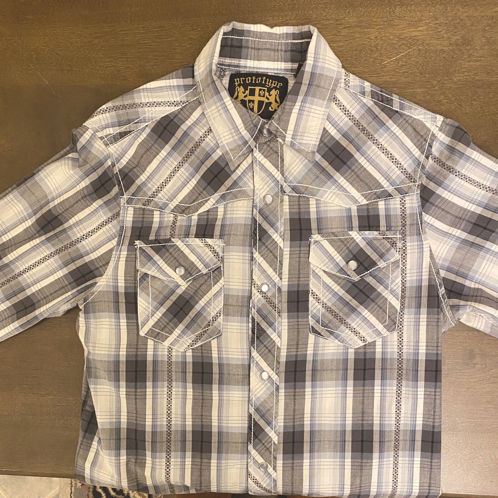 Pearl Snap Button Sz Medium. Prototype Brand Cott… - image 5