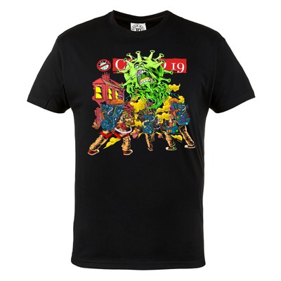 HERREN T-SHIRT MIT AUFDRUCK FÜR DEN PATIENT VIRUS QUARANTÄNE IMPFUNG ERKRANKUNG