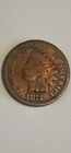1875 Indian Head Cent Penny Antique US Copper Coin Rare Date