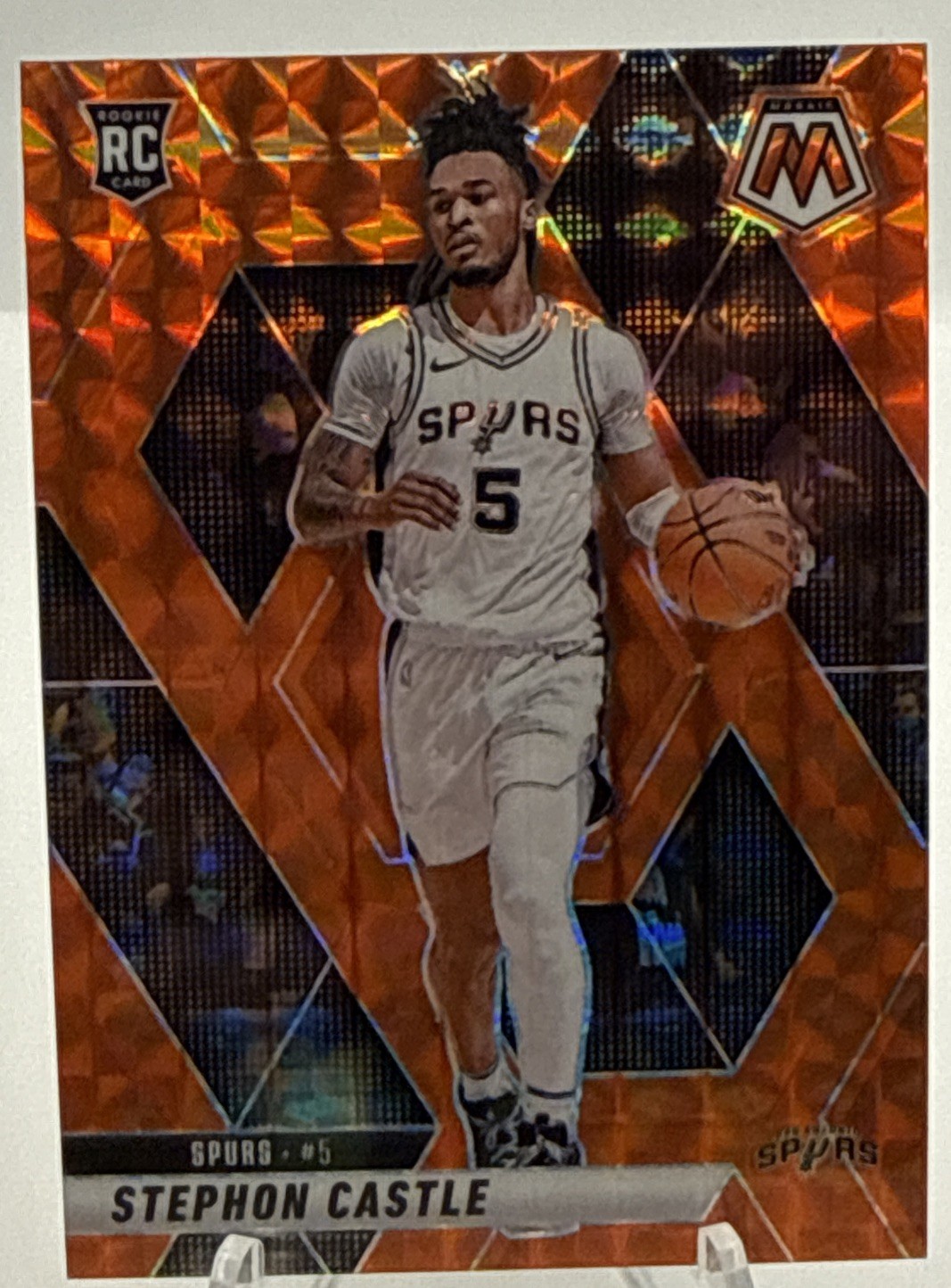 STEPHON CASTLE ORANGE MOSAIC ROOKIE /249 2024-25 Panini Mosaic #236