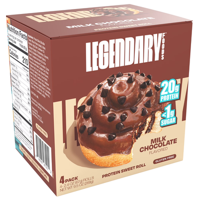 #ad Legendary Foods Protein Sweet Roll Chocolate 4 Pack Protein Snack Gluten F $7.80