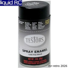 Testors 1249T Spray Flat Black 3 Oz