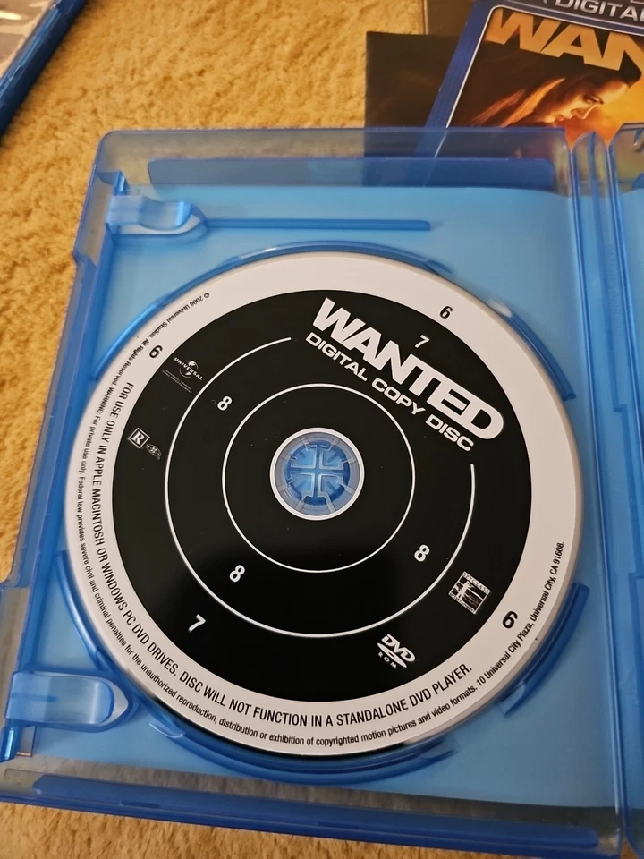 Wanted 2008 Blu-ray+Digital Copy w/Slipcover Angelina Jolie Universal Foto 4 de 4