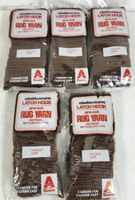 Lot Of Columbia Minerva Latch Hook Pre-Cut Rug Yarn Packs Walnut 3206