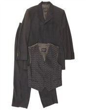 CARLO PIGNATELLI Mens 3 Piece Suit IT 48 Medium W28 L30 Grey Acetate DM15