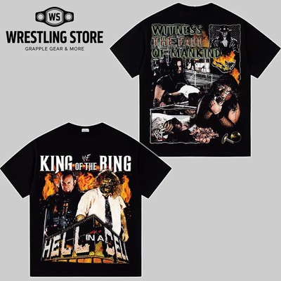 Undertaker vs Mankind Hell in a Cell King of the Ring Classic Tee   WWE Attitude