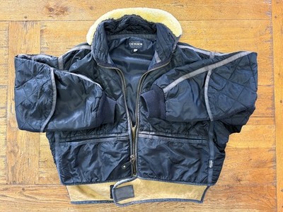 Chevignon Jacke Cosmos schwarz Gr. M (L) vintage 80s Lammfell Bund Marine Stock