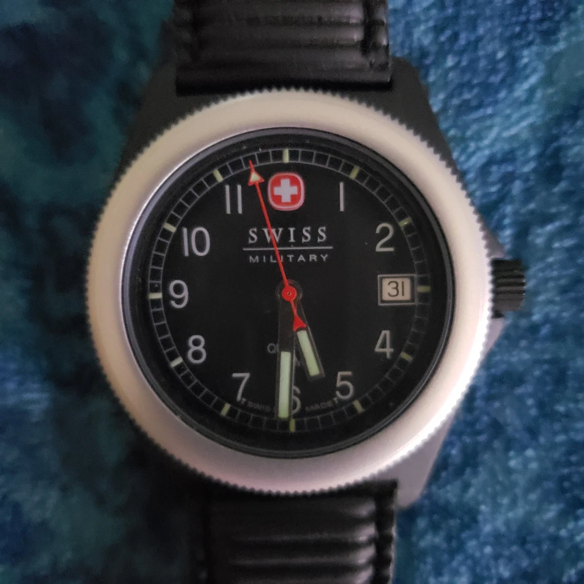 Swiss Military Mens Watch 38mm Black Dial Silver Tone 092.1097 New Battery Victorinox Swiss Army Watch Men 38mm White Dial Black Tone  main image 4