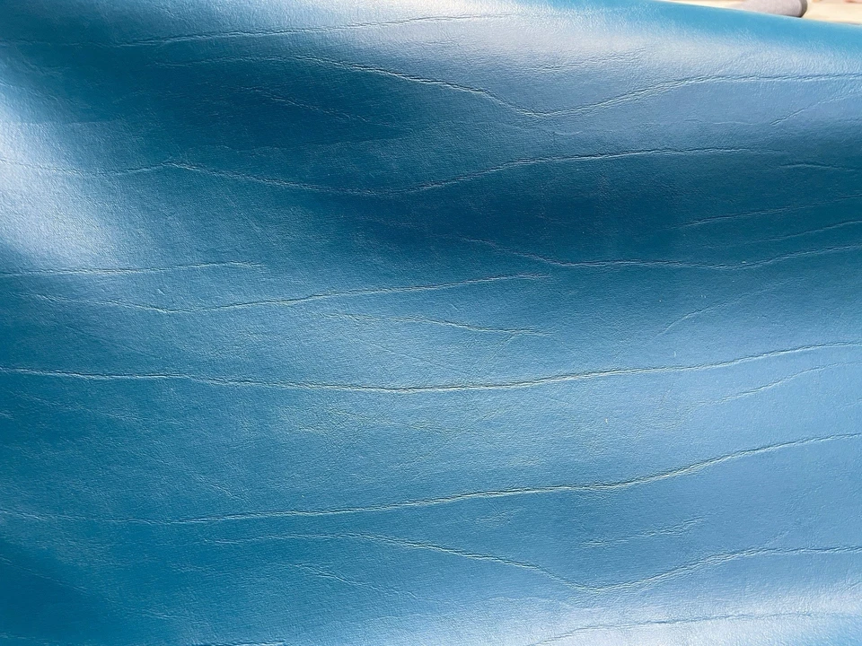 2m Petrol Blue Aged Texture, Flux Vinyl Leather | Fire Retardant | Upholstery - Image 4 of 4