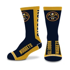 NBA DENVER NUGGETS MVP Crew Socks For Bare Feet Team Color YOUTH