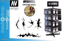 Vallejo STTX001 Cracked Wall Schablone FüR Modellbau Und Dioramen