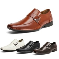 Bruno Marc Men's Giorgio Pull-On Leather Lined Dress Loafers Shoes