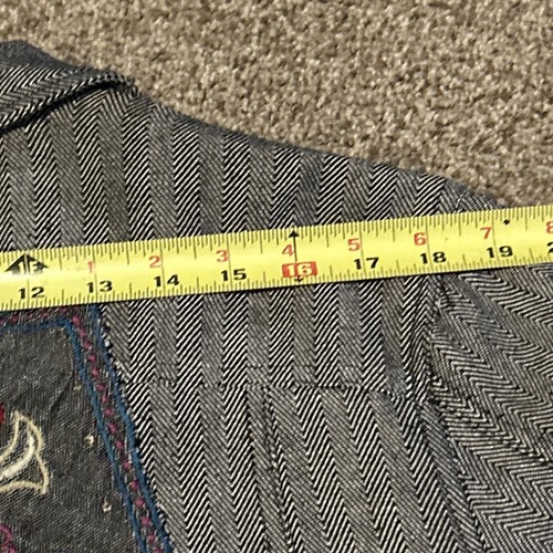 Chaqueta Units Gris Espiga Con Bordados Coloridos, Cuentas y Patchwork XL - Imagen 17 de 20