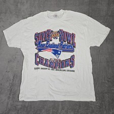 Vintage 90s NEW ENGLAND PATRIOTS AFC CHAMPS SUPER BOWL XXXI T-shirt Men's XL