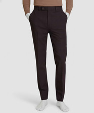 Calvin Klein Men's Red Slim Flat Front Jace Dress Pants Size 34W x 34L