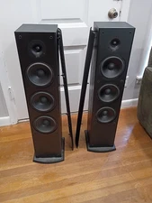 Polk Audio T50 150W Home Theater Floor Standing Tower Speaker Black (Pair)