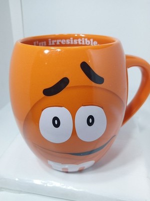 M & M CHOCOLATE CANDY MUG. I'M IRRESISTIBLE M&M ORANGE MUG.  M&M DECO MUG. B393
