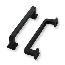6 Pack Matte Black Cabinet Pulls, 3-3/4 Inch96mm Hole Centers Cabinet Handles...