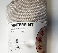 IKEA VINTERFINT Under Tree Skirt Beige Red Snowflakes 39¼" 805.810.85 Jute - NEW