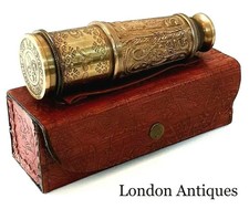 Vintage Brass Telescope Antique 16 Inch Hand Extending Naval Victorian Pirate