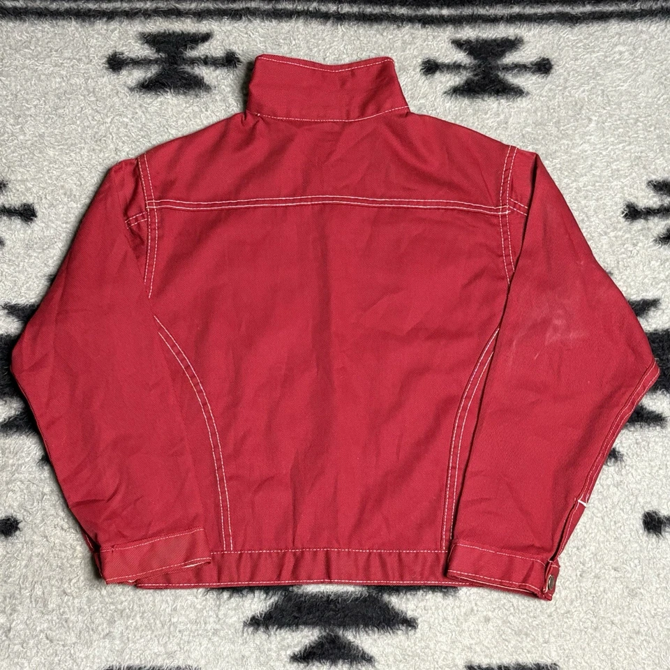 Sz 18- Vintage 70’s denim trucker type-3 style jacket women’s red western USA!! - Image 2 of 4