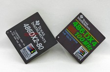 2PCS TI 486DX2-80 TI486-DX4 antique gold-plated CPU high collectible value