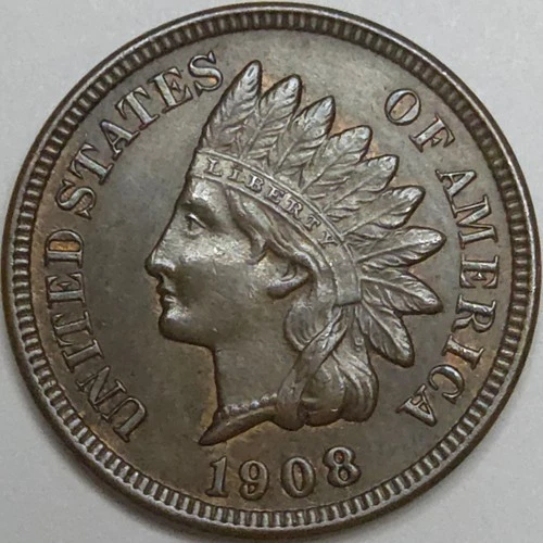 1908 Indian Head Penny - Uncirculated/Ugly Reverse (Lot#1)