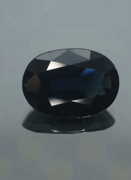 .853ct Natural Dark Blue Sapphire Oval Cut Loose Gemstone