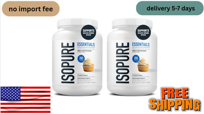 Isopure Essentials 100% Whey Protein Powder-Vanilla Buttercream, 2pack